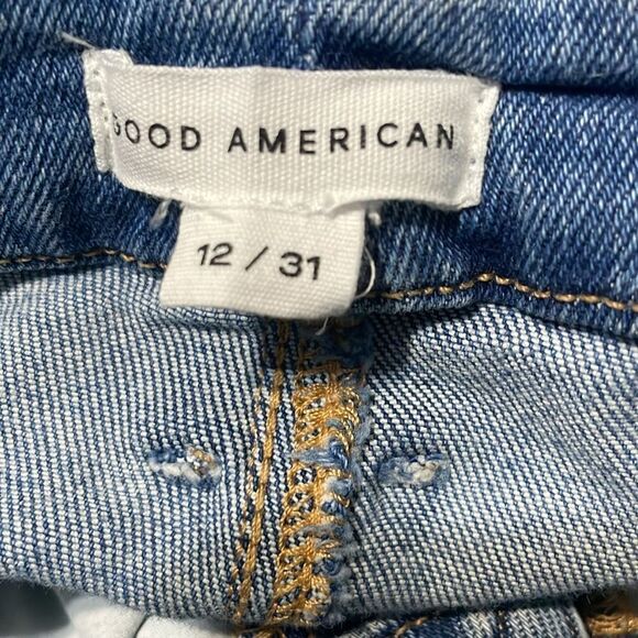 Good American Good Waist Skinny High Rise Jeans Indigo016 GW731T Size 12/31 - Picture 9 of 10